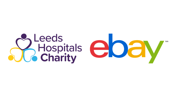 Leeds Hospitals Charity and Ebay logo