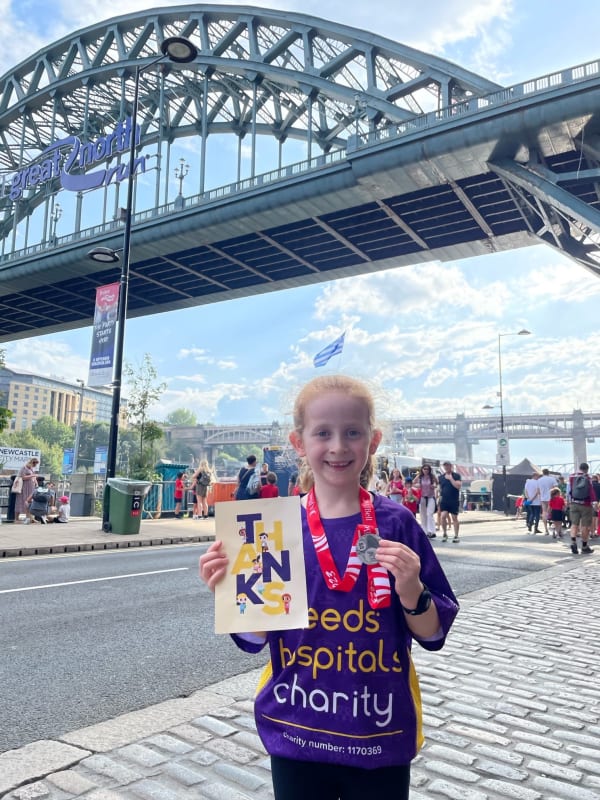 Luna took on the junior Great North Run in 2023 and raised £700 for Leeds Hospitals Charity